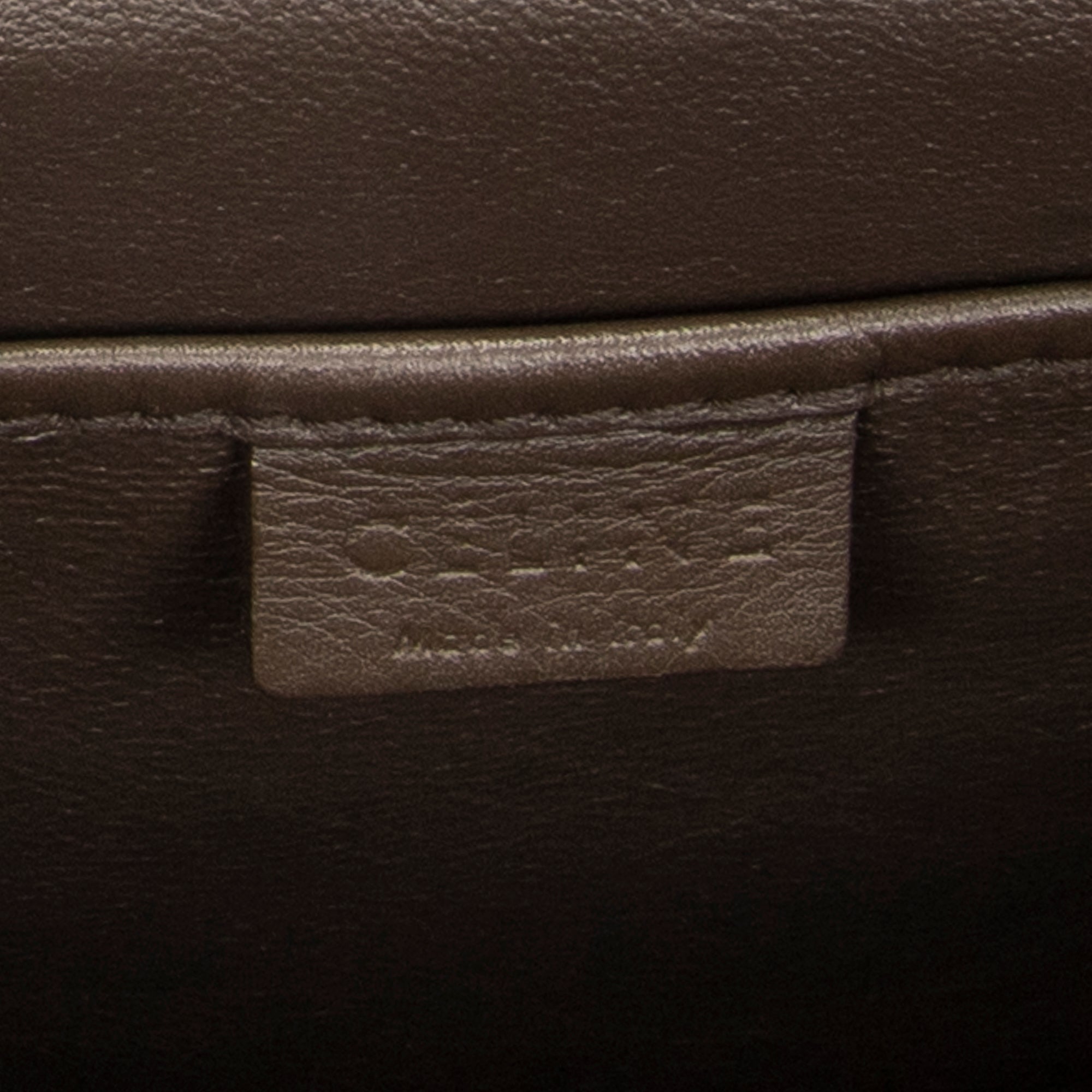 Shoulder Bag Nano Luggage Brown Calfskin Leather