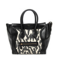 Shoulder Bag Mini Luggage Black Calfskin Leather