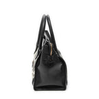 Shoulder Bag Mini Luggage Black Calfskin Leather
