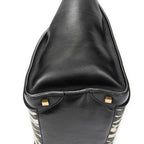 Shoulder Bag Mini Luggage Black Calfskin Leather