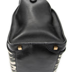 Shoulder Bag Mini Luggage Black Calfskin Leather