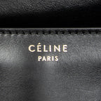 Shoulder Bag Mini Luggage Black Calfskin Leather