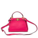 Shoulder Bag Mini Peekaboo Fuchsia Pink Selleria Leather