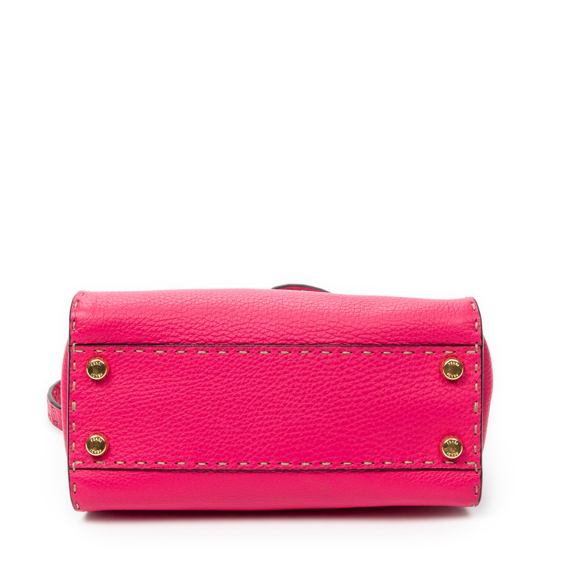 Shoulder Bag Mini Peekaboo Fuchsia Pink Selleria Leather