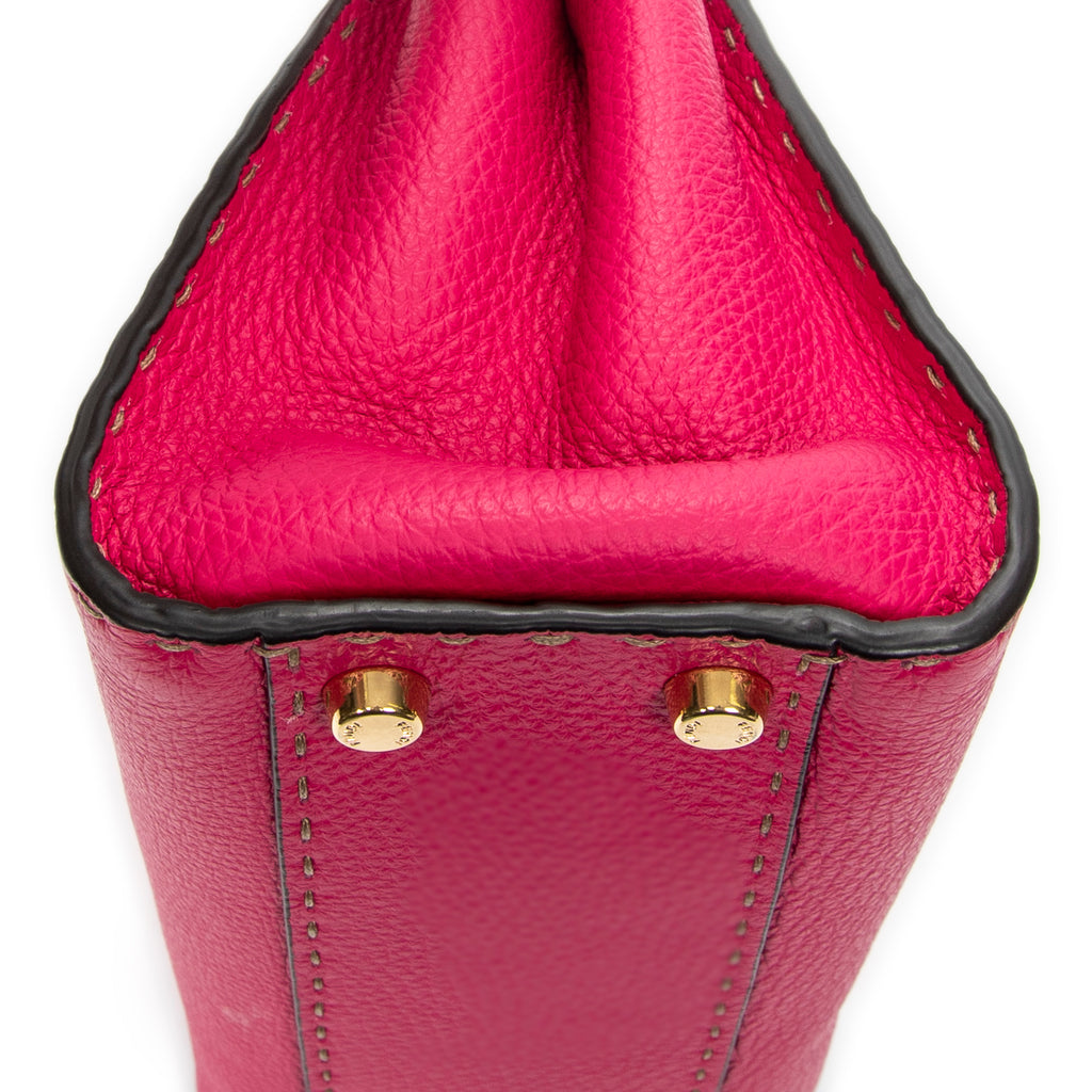 Shoulder Bag Mini Peekaboo Fuchsia Pink Selleria Leather