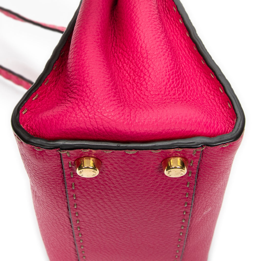 Shoulder Bag Mini Peekaboo Fuchsia Pink Selleria Leather