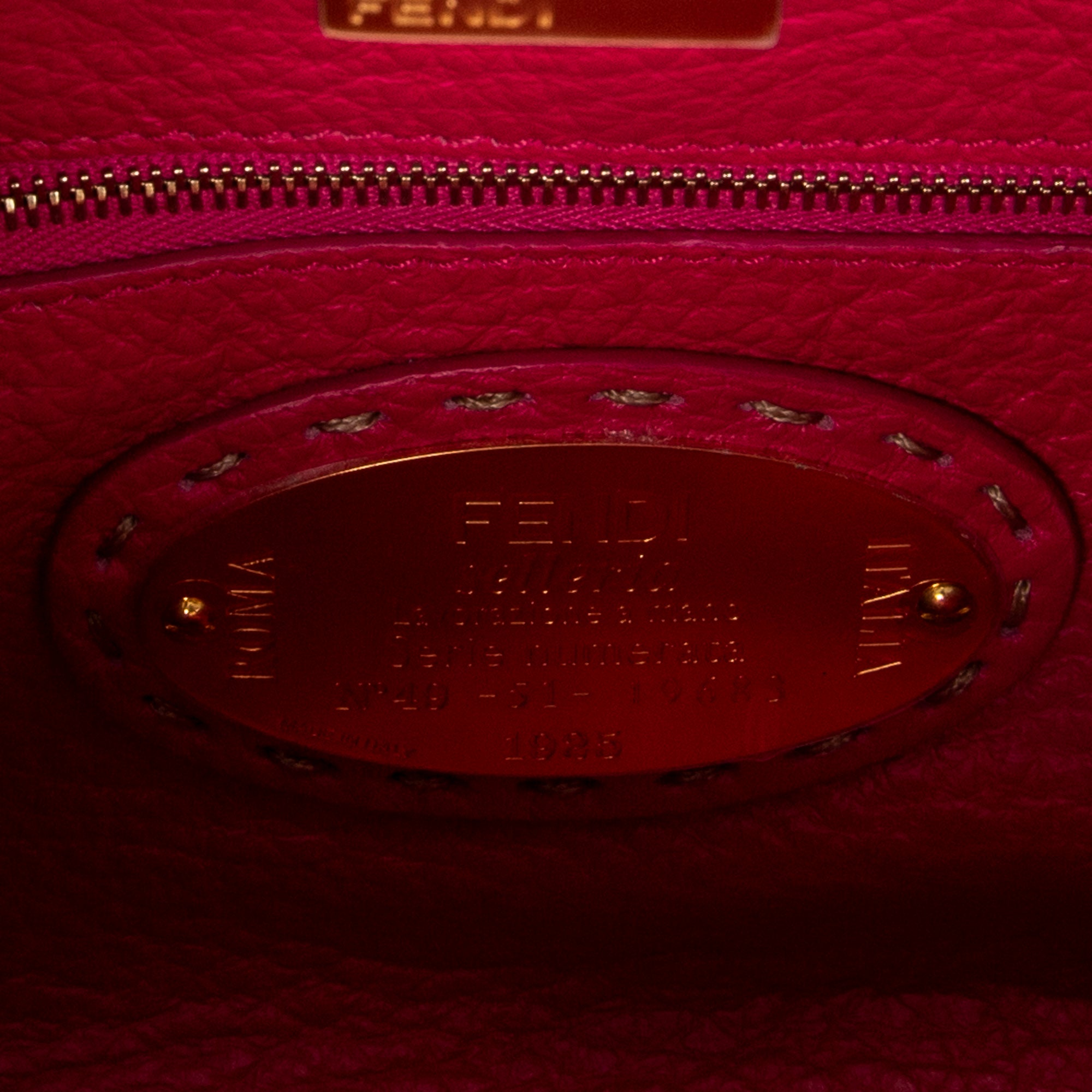 Shoulder Bag Mini Peekaboo Fuchsia Pink Selleria Leather