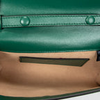 Shoulder Bag Mini Web Monochrome Horsebit 1955 Green Calfskin Leather