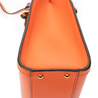 Shoulder Bag Medium Diana Bamboo Tote Orange Grained Calfskin Leather