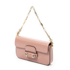 Shoulder Bag Small Rhinestone Horsebit 1955 Light Pink Calfskin Leather