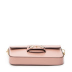 Shoulder Bag Small Rhinestone Horsebit 1955 Light Pink Calfskin Leather