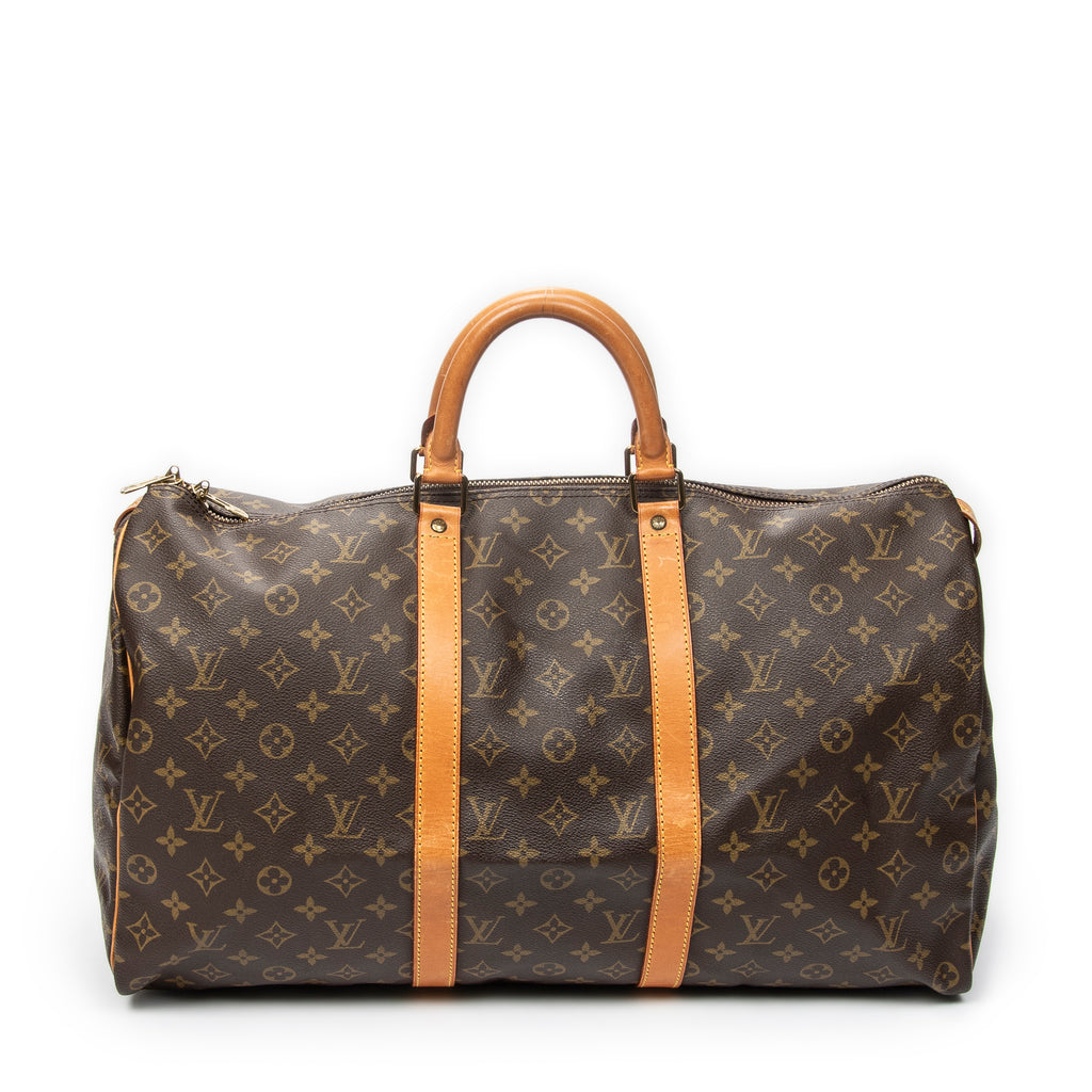 Travel Bag Keepall 50 Brown Monogram Canvas