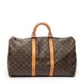 Travel Bag Keepall 50 Brown Monogram Canvas