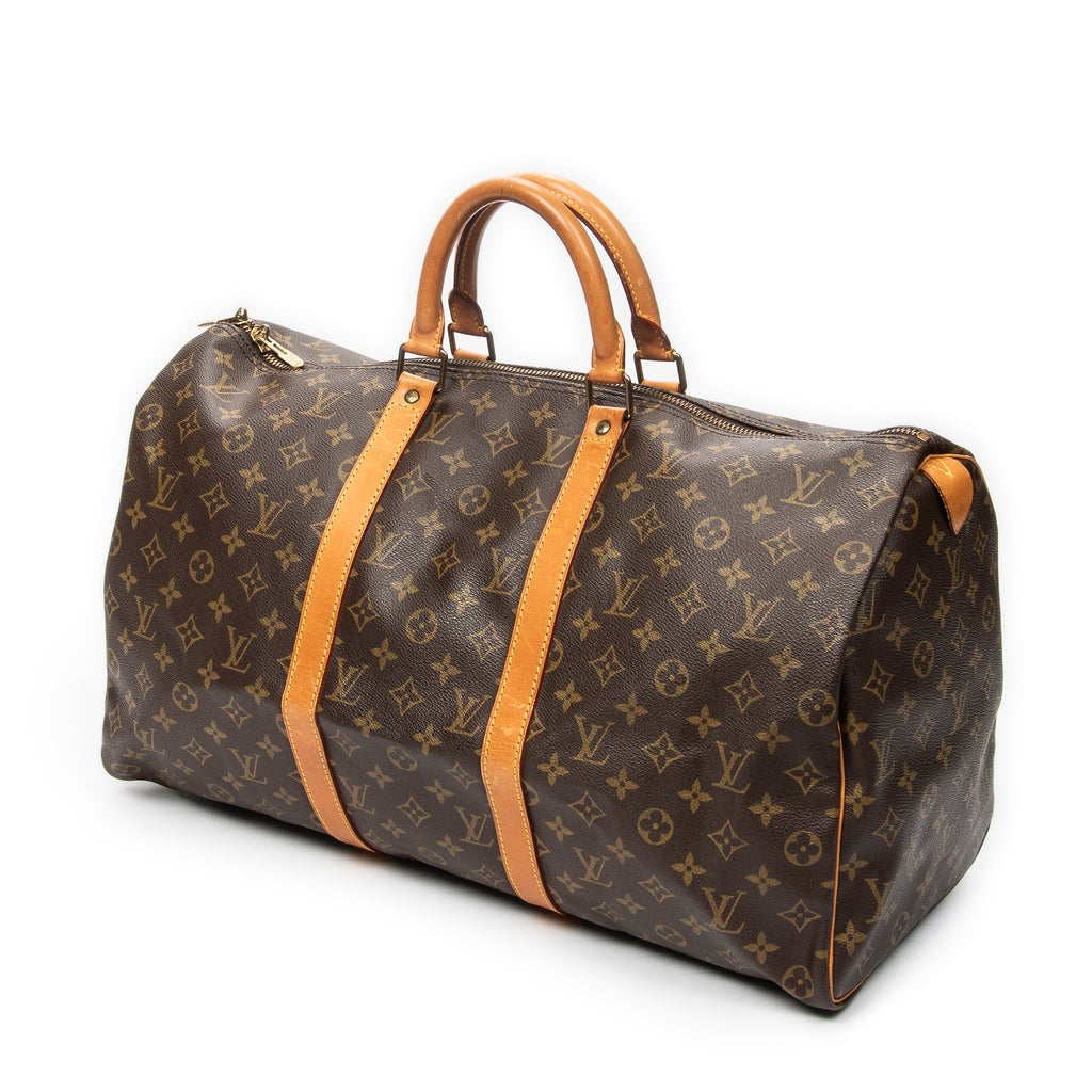 Travel Bag Keepall 50 Brown Monogram Canvas