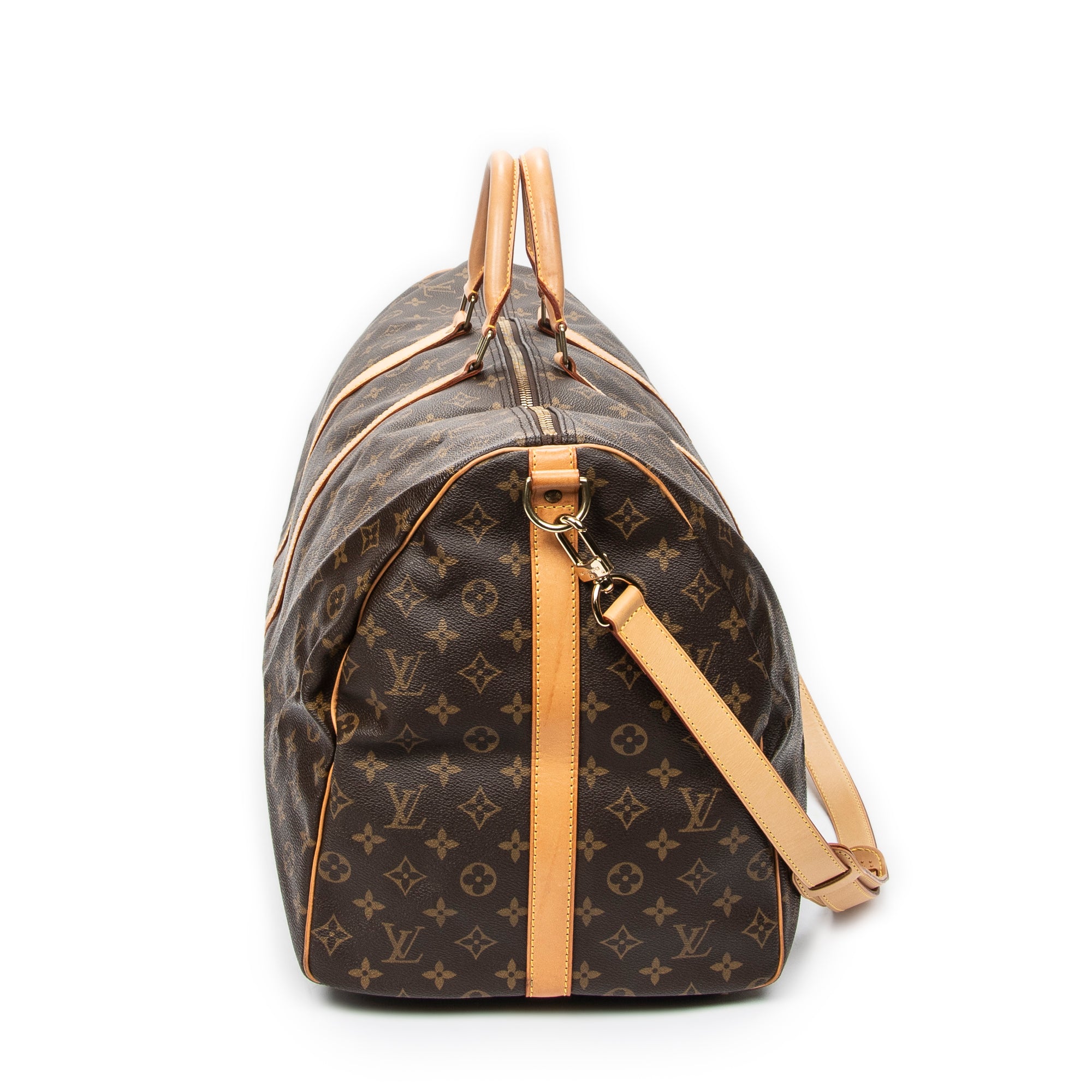 Travel Bag Keepall Bandouliere 60 Brown Monogram Canvas