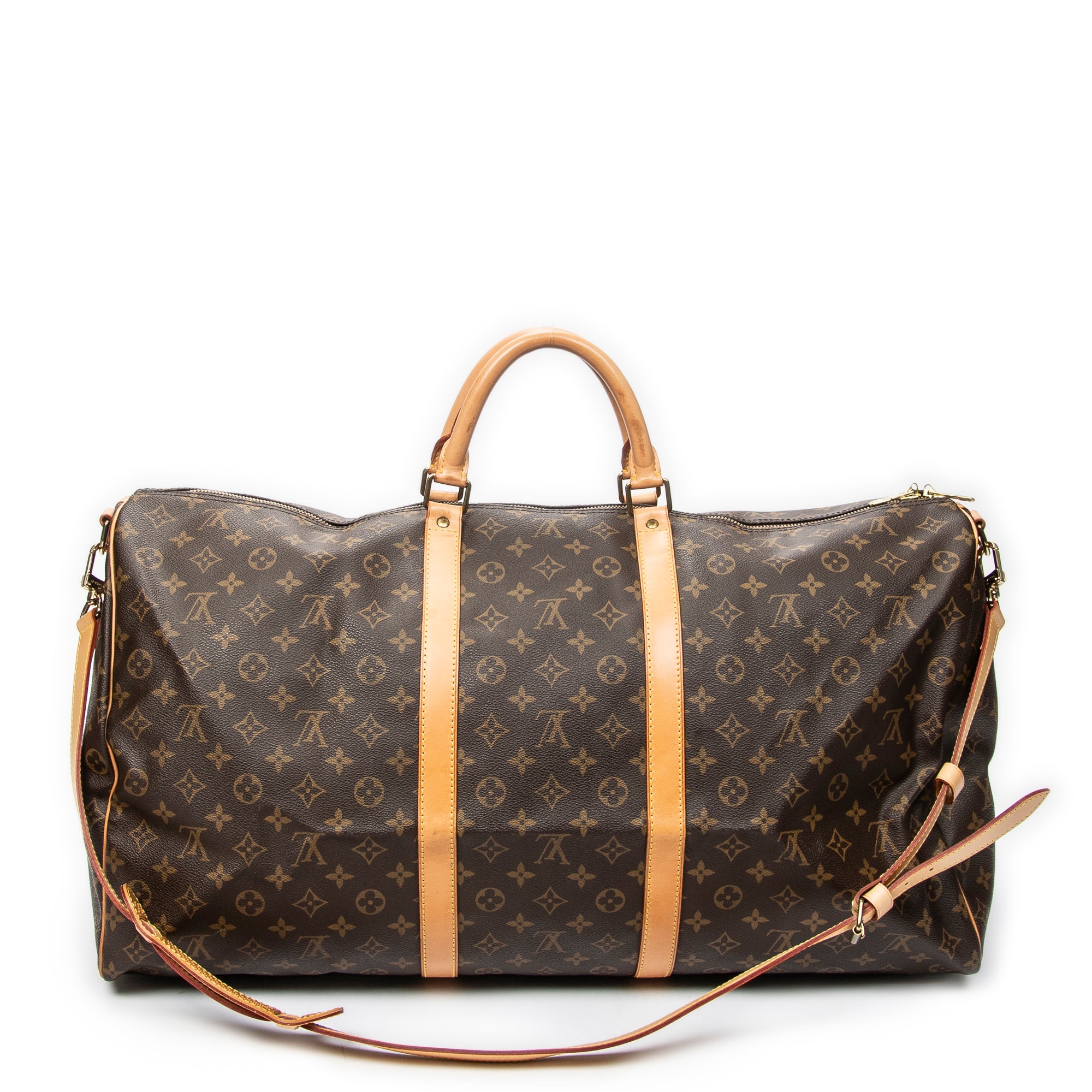 Travel Bag Keepall Bandouliere 60 Brown Monogram Canvas