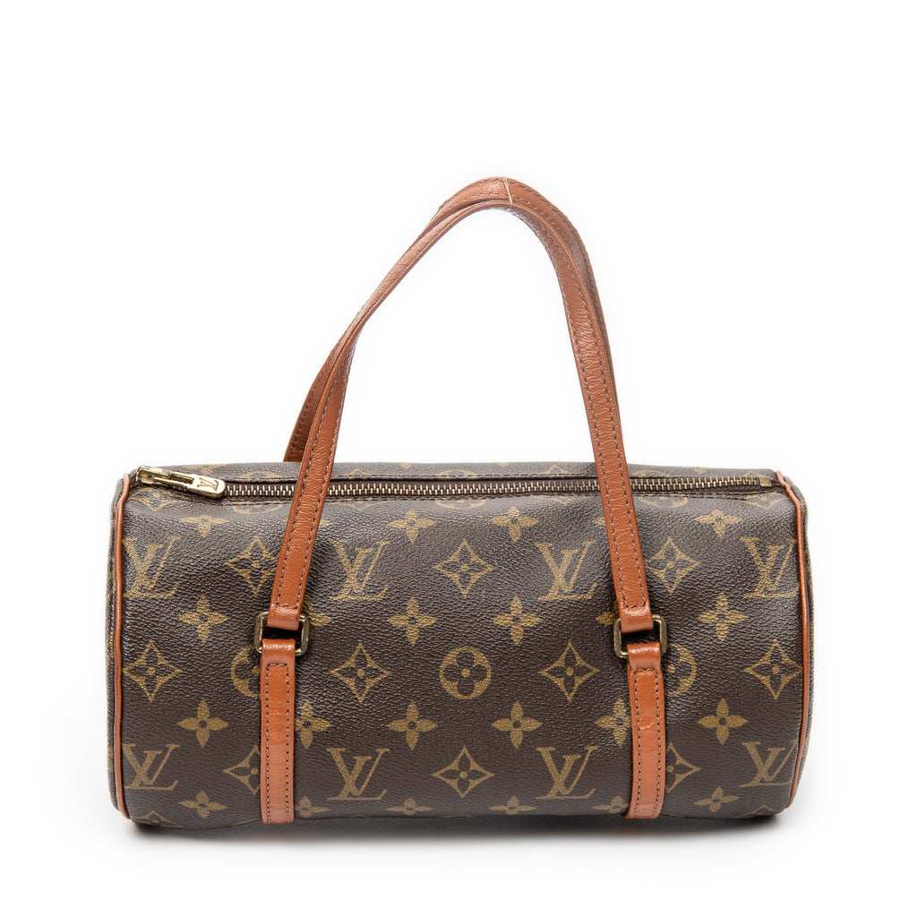 Handbag Papillon 26 Brown Monogram Canvas