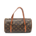 Handbag Papillon 26 Brown Monogram Canvas