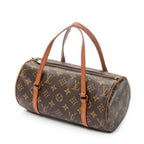 Handbag Papillon 26 Brown Monogram Canvas