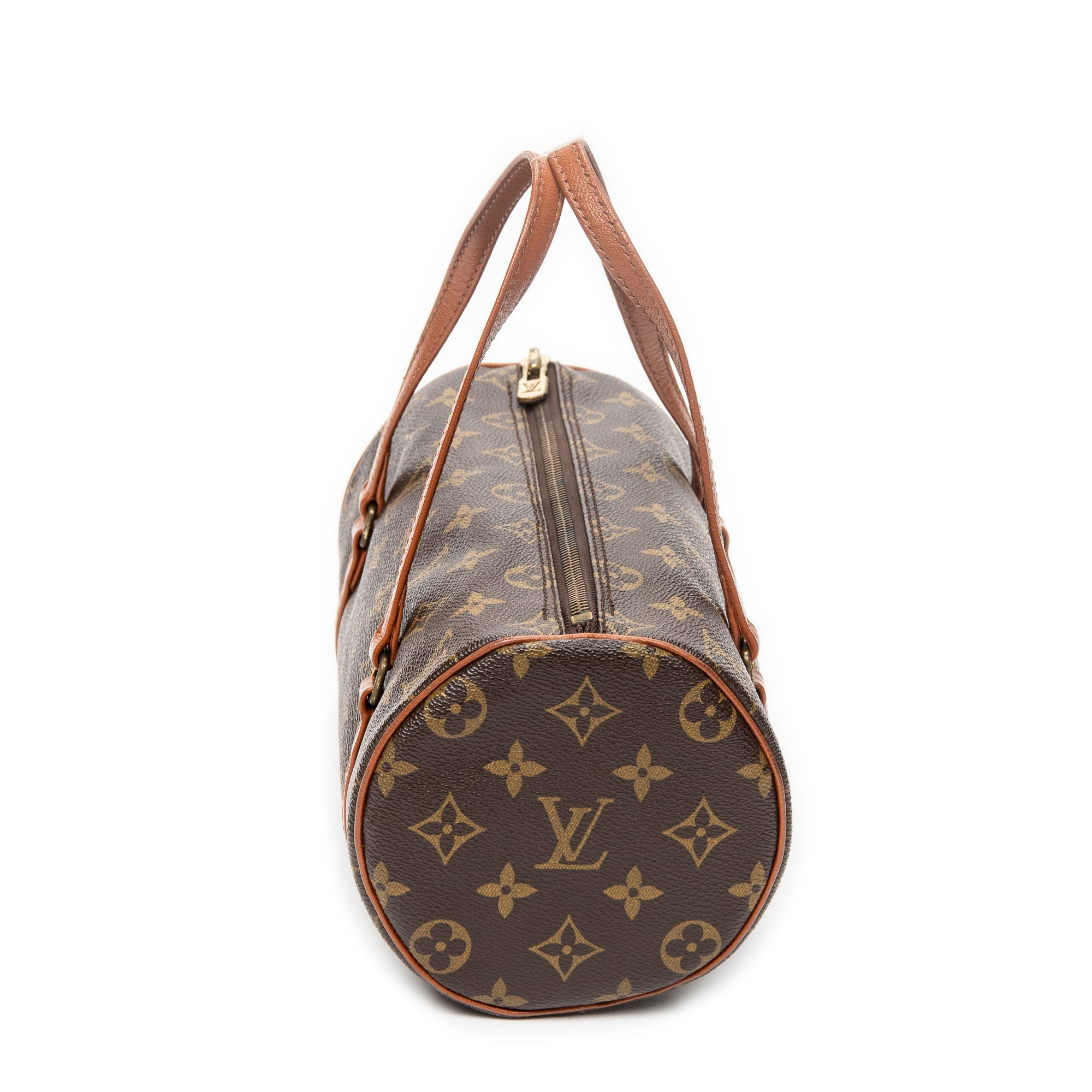 Handbag Papillon 26 Brown Monogram Canvas