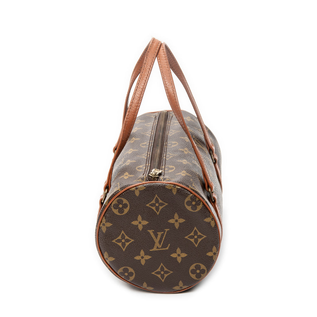 Handbag Papillon 26 Brown Monogram Canvas