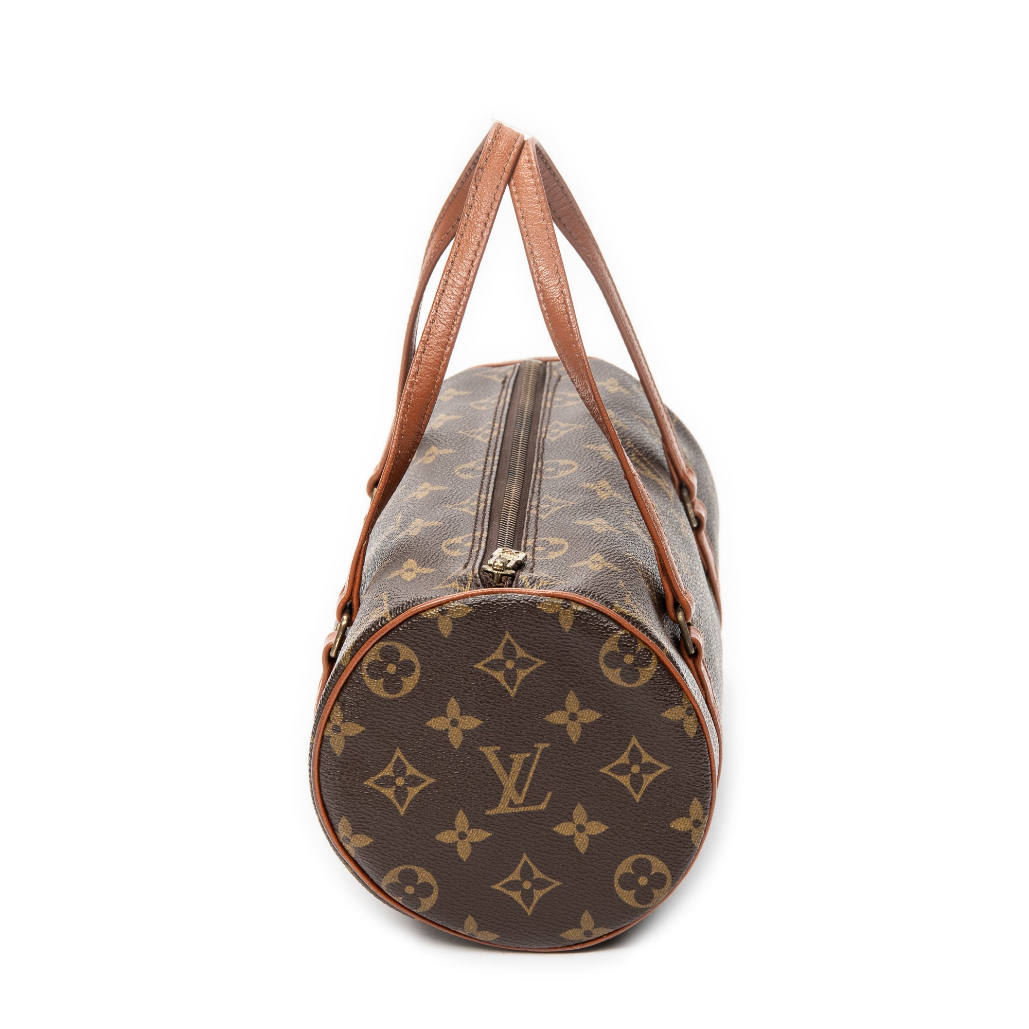 Handbag Papillon 26 Brown Monogram Canvas