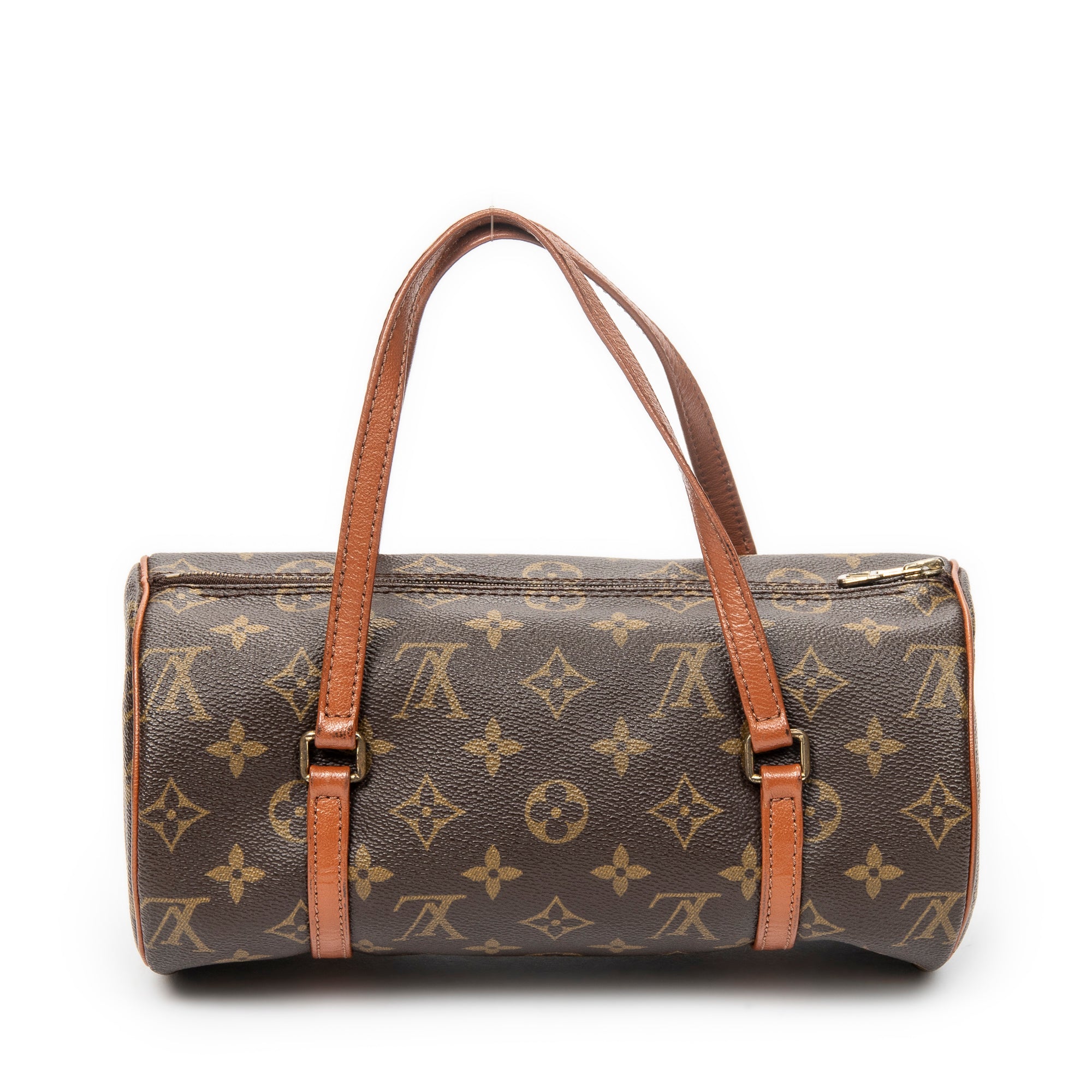 Handbag Papillon 26 Brown Monogram Canvas