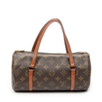 Handbag Papillon 26 Brown Monogram Canvas