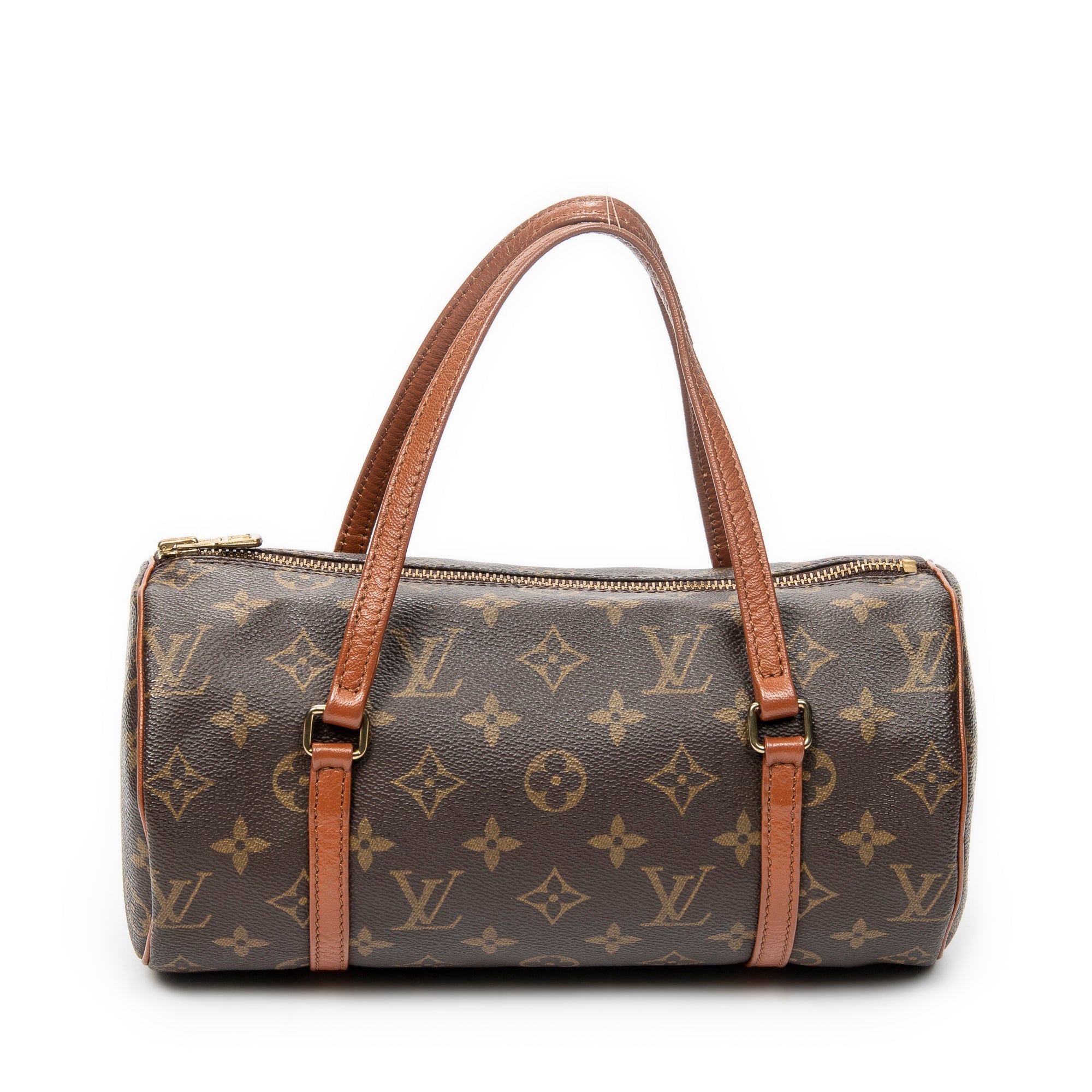 Handbag Papillon 26 Brown Monogram Canvas