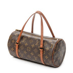 Handbag Papillon 26 Brown Monogram Canvas
