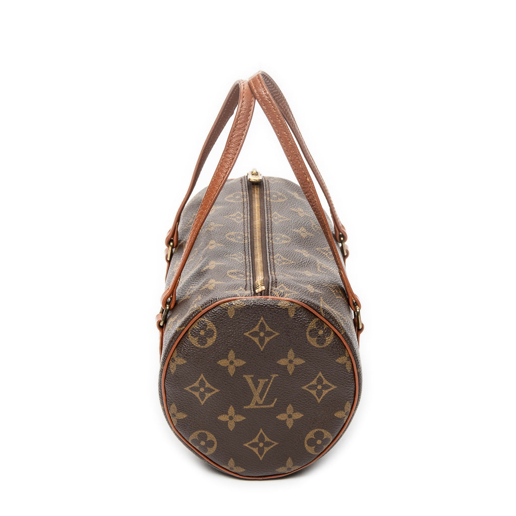 Handbag Papillon 26 Brown Monogram Canvas