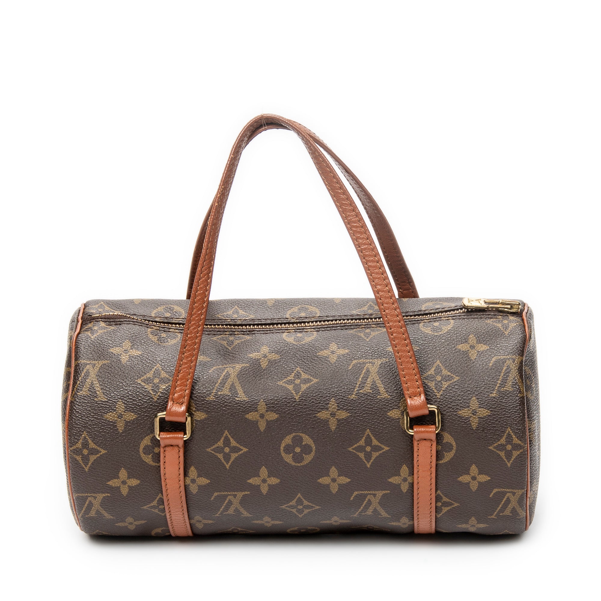 Handbag Papillon 26 Brown Monogram Canvas