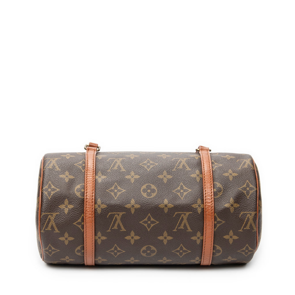 Handbag Papillon 26 Brown Monogram Canvas