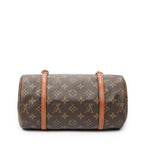 Handbag Papillon 26 Brown Monogram Canvas