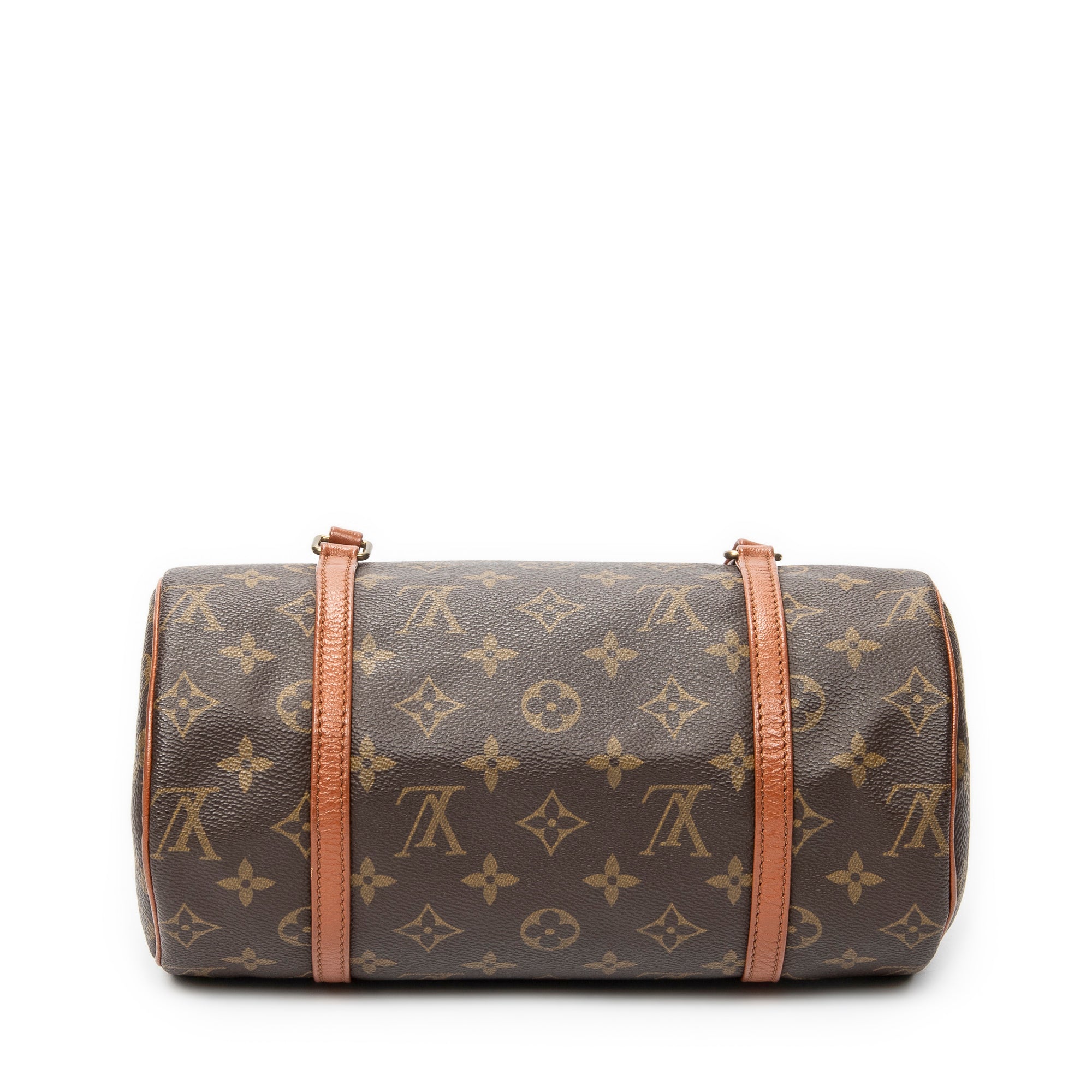 Handbag Papillon 26 Brown Monogram Canvas