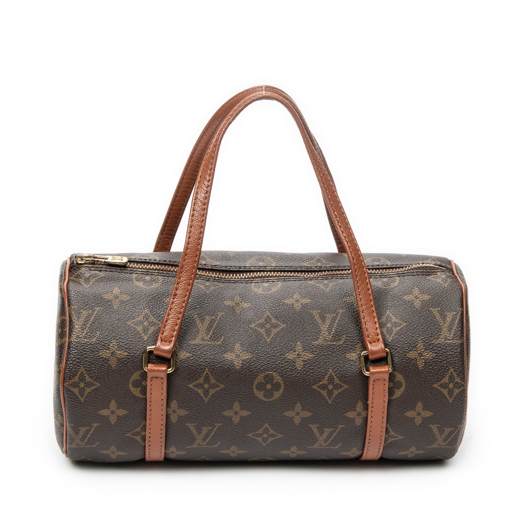Handbag Papillon 26 Brown Monogram Canvas