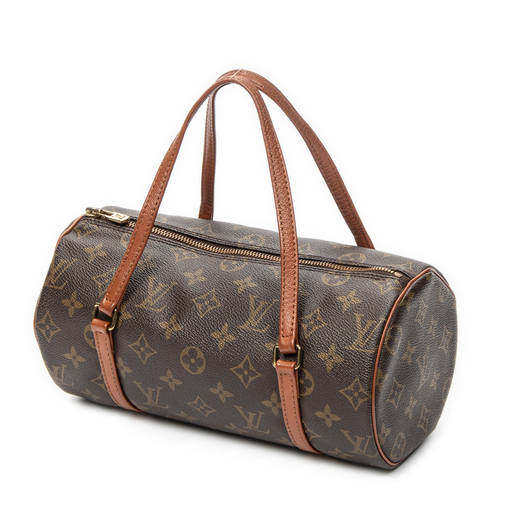 Handbag Papillon 26 Brown Monogram Canvas
