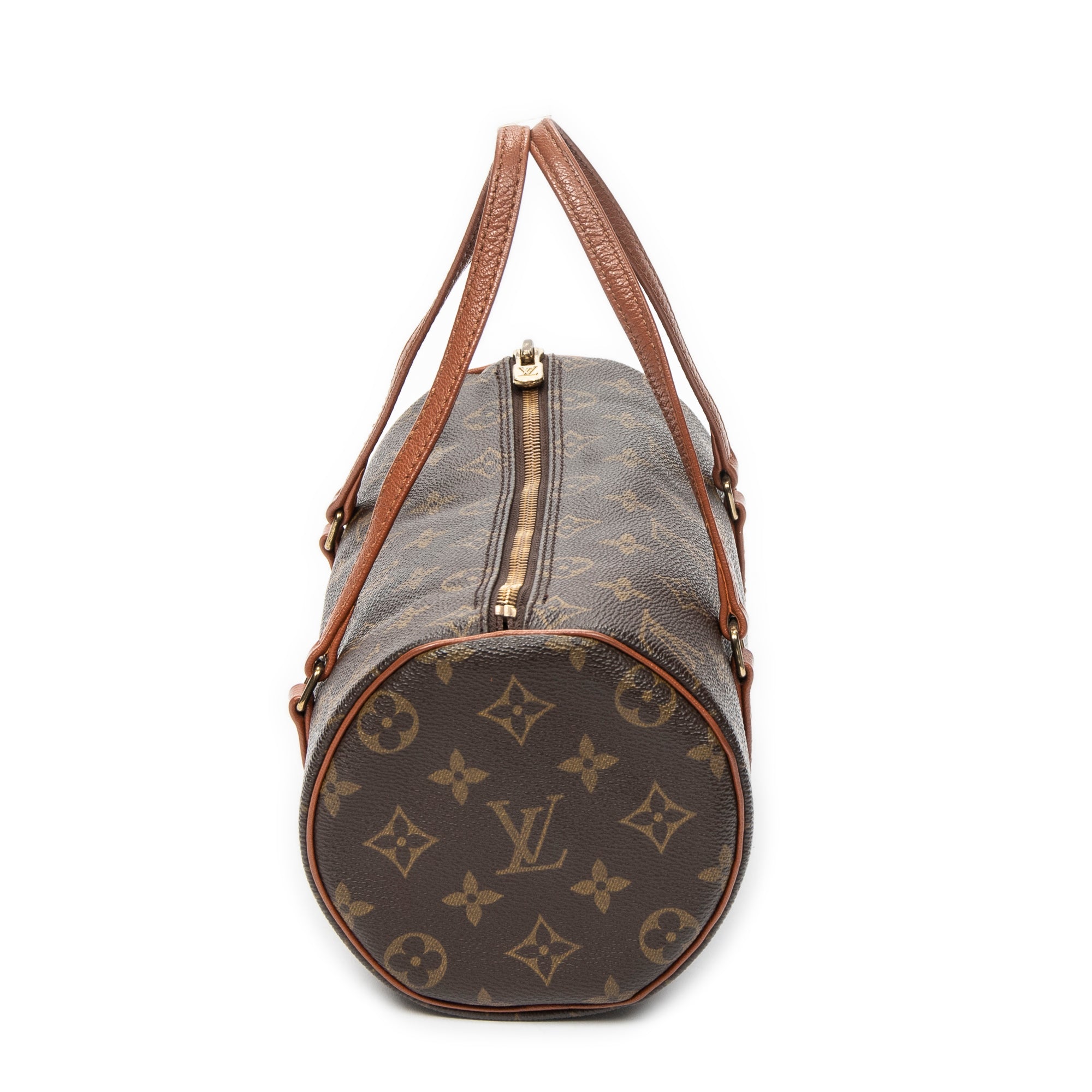 Handbag Papillon 26 Brown Monogram Canvas