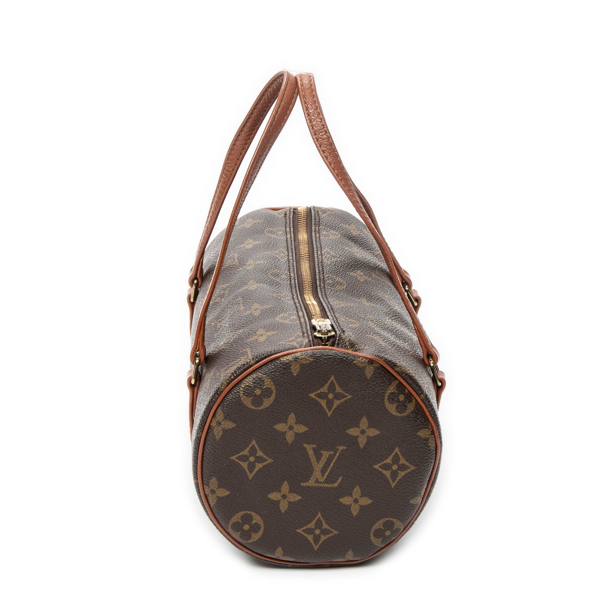 Handbag Papillon 26 Brown Monogram Canvas