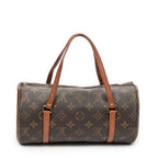 Handbag Papillon 26 Brown Monogram Canvas