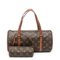 Handbag Papillon 30 Brown Monogram Canvas