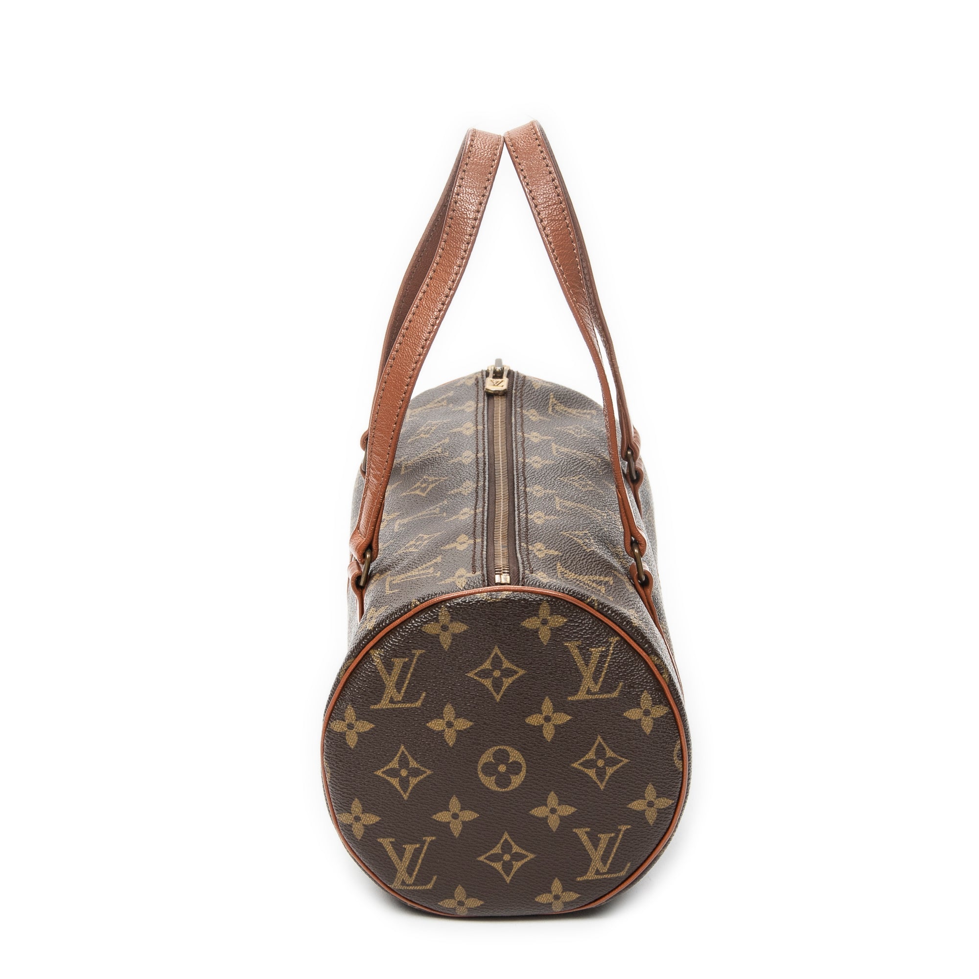 Handbag Papillon 30 Brown Monogram Canvas