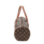 Handbag Papillon 30 Brown Monogram Canvas
