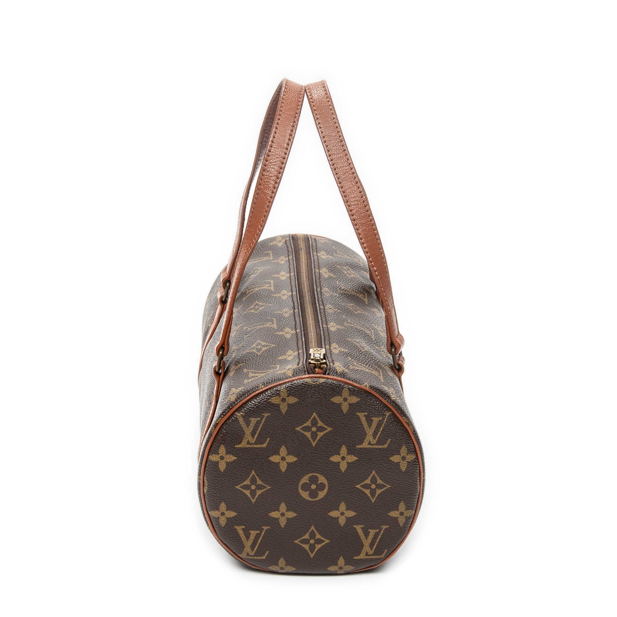 Handbag Papillon 30 Brown Monogram Canvas