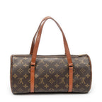 Handbag Papillon 30 Brown Monogram Canvas