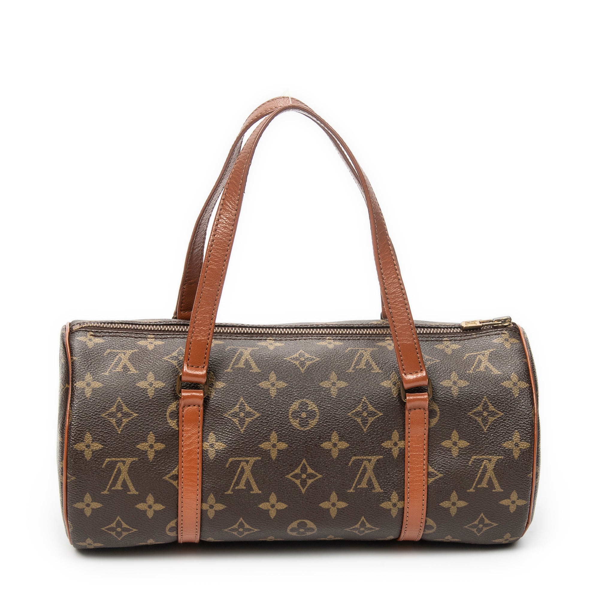 Handbag Papillon 30 Brown Monogram Canvas