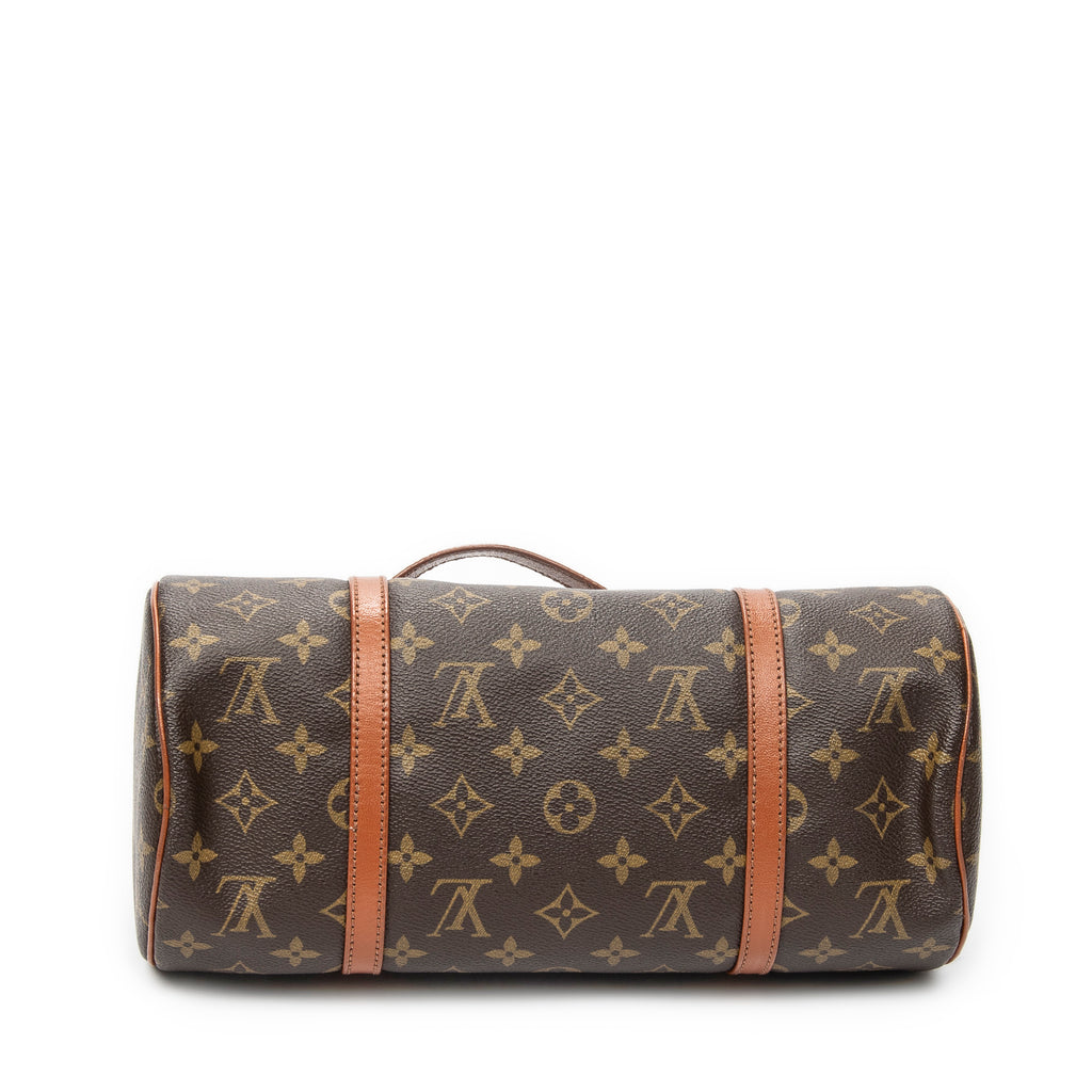 Handbag Papillon 30 Brown Monogram Canvas
