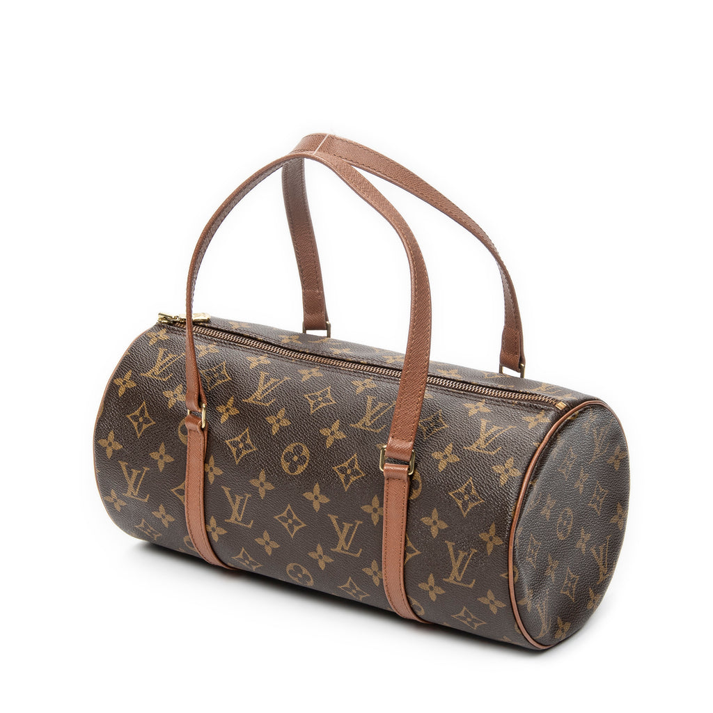 Handbag Papillon 30 Brown Monogram Canvas