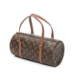 Handbag Papillon 30 Brown Monogram Canvas