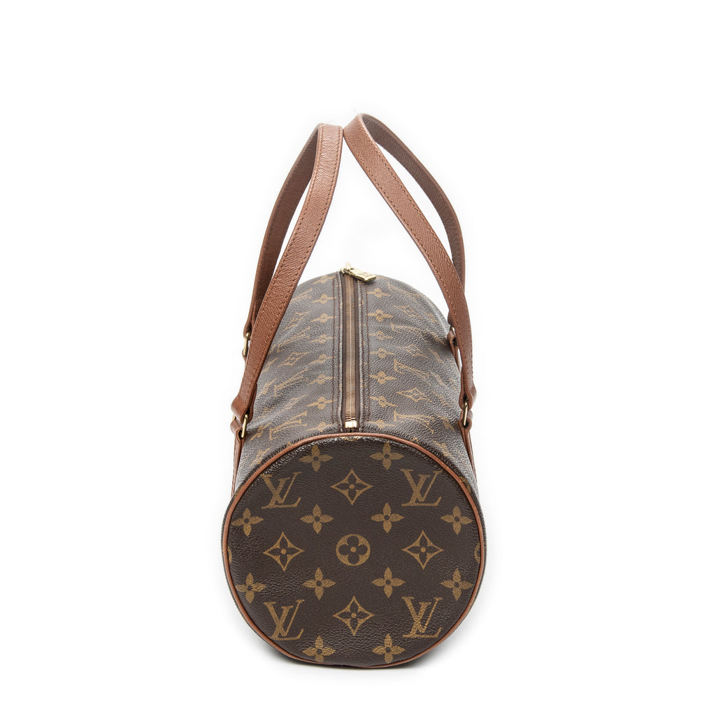 Handbag Papillon 30 Brown Monogram Canvas